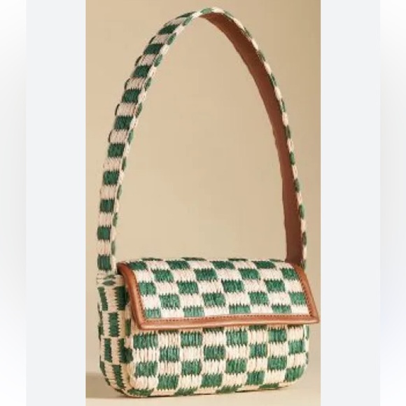 Anthropologie Handbags - NWOT Anthropologie The Fiona Shoulder Bag: Raffia Edition